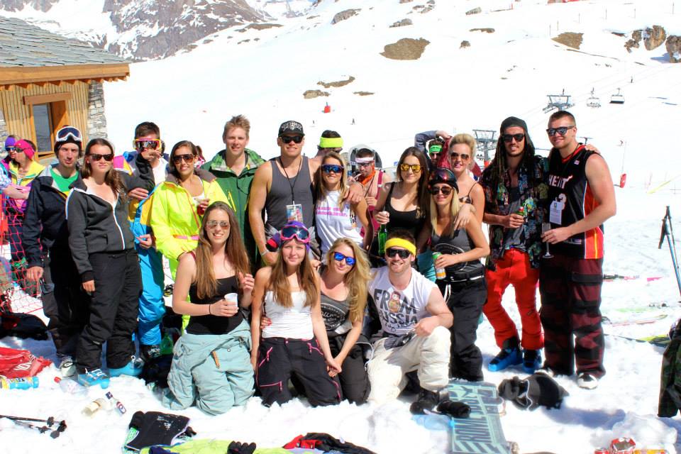Val D'isere group enjoying the mountain