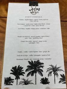acre cocktail menu